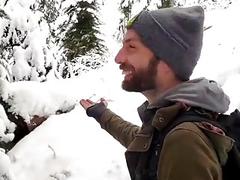 Bearded homo has his legs up by his ears for anal fuck