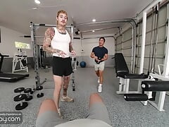 VRB Gay: Muscle Asian Jkab Dale Sucks Big Dick, Fucks Bareback, Moans & Cums in The Gym in HD Porn