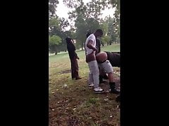 Big black ass fucked from behind orgy