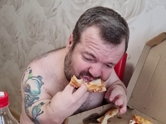 Homosexual, hot gay, cum on food and eat