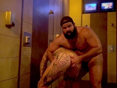 Gay shower sex, gay muscle bear, shower bath