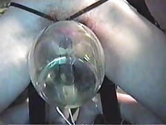 Bruce blows into a fishbowl with electro stimulation