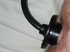 Pushing out inflatable buttplug from asshole anal
