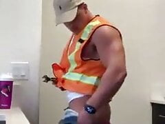 Worker big muscle bubble ass