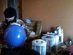 Blow Jack Cum Pop Big Blue Balloon - Retro - Balloonbanger