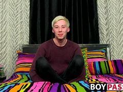 Young youngster interviewed before fapping off stiff