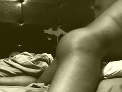 Red-hot Black Dude Pounds Cushion