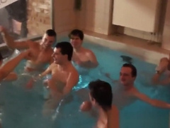 Amateur euros jerking at group party