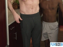 Skinny black gay gets his ass licked and bareback anal fuck