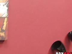 Twink pulls his partners pants down and sucks before anal