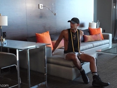 Cutie Sport Coach Humps Customer In His Cock-Squeezing Slot In The Douche