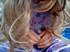 Another marvelous jizz by the pool