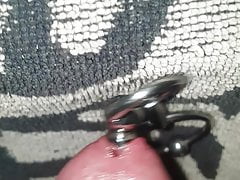 sounding cock close-up cumshot