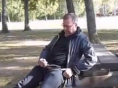 Jack and cum in public