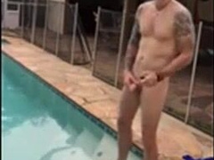 Married Otter Milks Off Over The Pool While Smoking