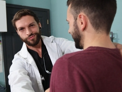 Male doctor craves the young patient's ass and cock
