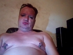 Gay, sissy nipples, piercings