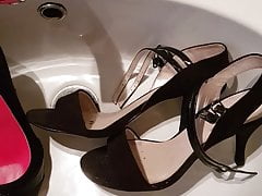 The pleasure of pissing her slutty whore shoes