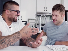 Hunk Ryan Bones spice up his English lessons with Arno Antino