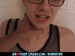 Muscular hunk dominates his young stepbrother's tight hole