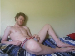 Gay jerk off, gay orgasm, lollipop