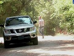 Hunter Marx and Trent Davis fuck wild in the forest