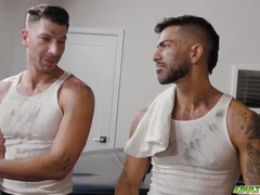 Adam Ramzi And Jordan Starr In And Have Gay Sex After Finishing Work
