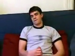 Cute straight guys jerks off and cums