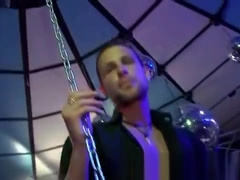 Men at a disco pub get wild and crazy