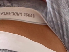 Jizzing my hefty uncircumcised salami while neighbour is eyeing