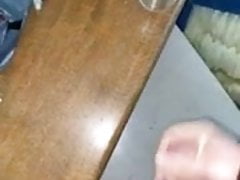 Quick jerk and cum at work