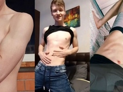 Well-hung man enjoys himself in the steamy shower