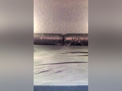 Cum in PVC Fellow Cotten Rainsuit with PP