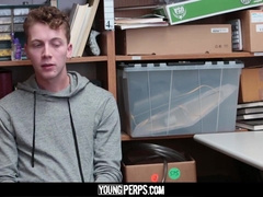 YoungPerps - Young blond emo gets unloaded for stealing and pulverized by the guard
