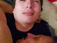 Younger Guy Loves Licking Daddys Pits & Sucking on his Tits