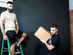 Rikk York and Jack Winters fucking after their shift