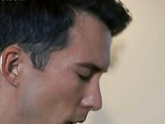 DILF stepuncle with muscled hairy body barebacks twink