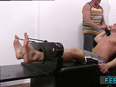 dudes addicted to feet worshiping gay Sebastian corded Up & tickled