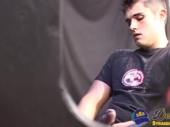 Hunter Phoenix is jacking off and being watched and cums in Tapher Blazes mouth