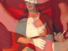 MANPUPPY - Homo DILF Richard Lennox drains off while smoking