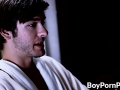 Suggesting His Saucy Cock-Squeezing Backside For The Vampire To Nail