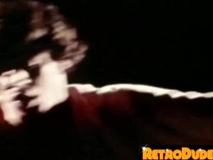 RetroDudes.com - Furry gaymale stud faps his XXL salami and shoots a load on his torso