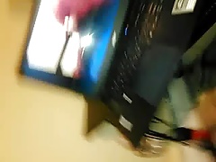 A hot black guy jerking to my ass
