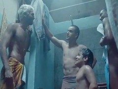 Old muscle, gay locker, latino blowjob