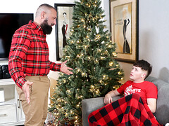 Stepdad makes stepson happy during their loud webcam bareback romance