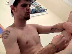 pervy rectum bandit plays with feet and milks off solo