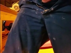 Big-Cocked Daddy Jerks Off at Work - Amateur Solo Video 3