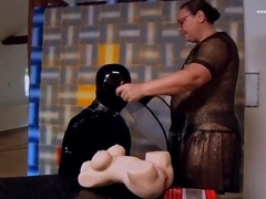 Penis pump, gay femdom, silicone sex doll