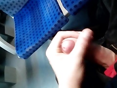 Guy wank on german Train