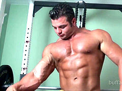 bulky Bodybuilder tied and tickled - Frank the Tank